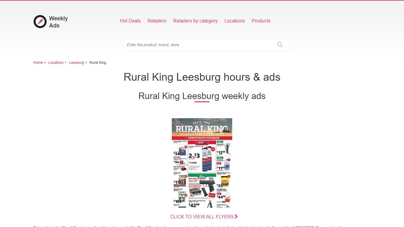 RURAL KING Leesburg • Opening Hours and Ad from 07/14